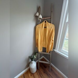 Yellow Open-Front Cardigan Sweater